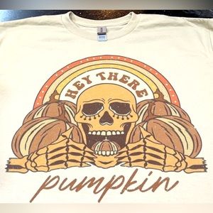 Pumpkin, Fall, Skeleton, Graphic Tee